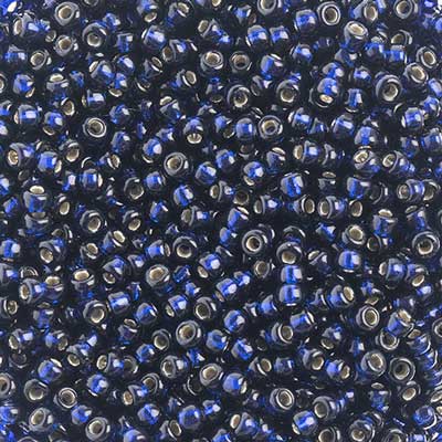 Miyuki Seed Bead Duracoat Silver Lined Navy Blue Dyed - 22g Vials