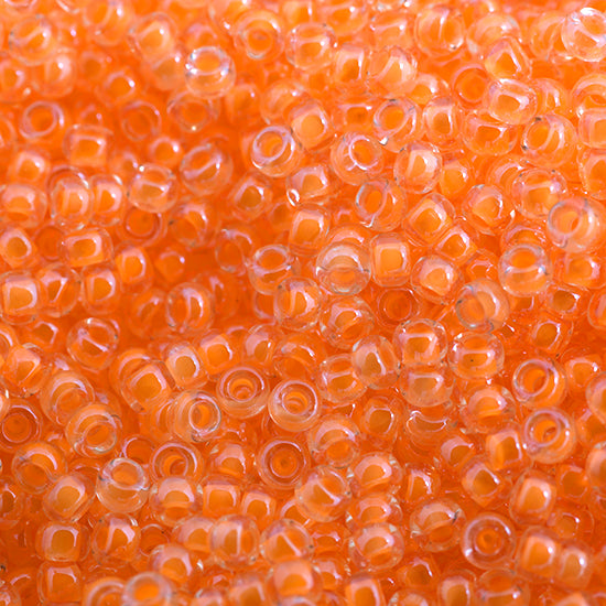 Miyuki Seed Bead 11/0 Color Lined Orange Luminous Neon Color - 22g Vials