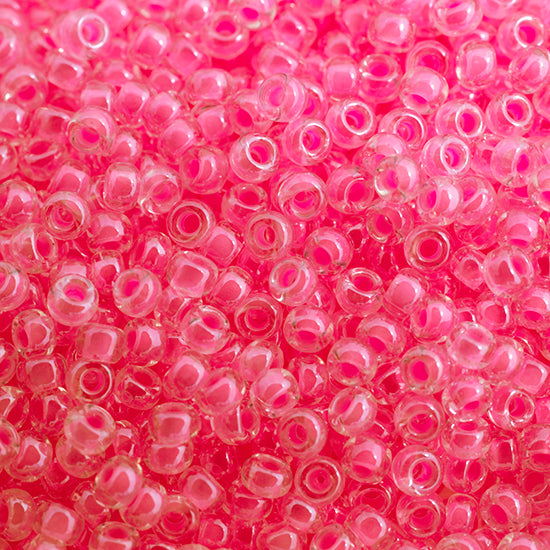Miyuki Seed Bead 11/0 Color Lined Pink Luminous Neon Color 250g