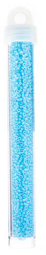 Miyuki Seed Bead 11/0 Color Lined Light Blue Luminous Neon Color - 22g Vials