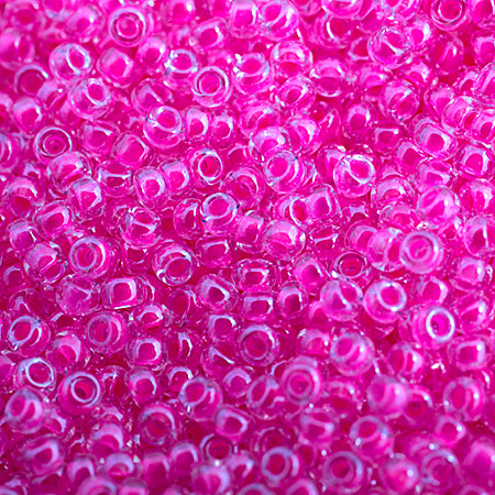 Miyuki Seed Bead 11/0 Color Lined Hot Pink Luminous Neon Color - 22g Vials