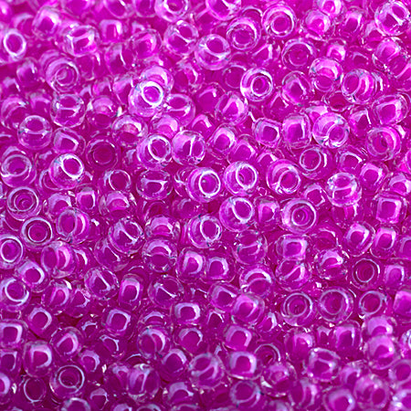 Miyuki Seed Bead 11/0 Color Lined Fuchsia Luminous Neon Color - 22g Vials