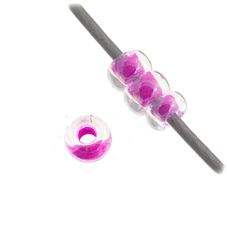 Miyuki Seed Bead 11/0 Color Lined Fuchsia Luminous Neon Color - 22g Vials