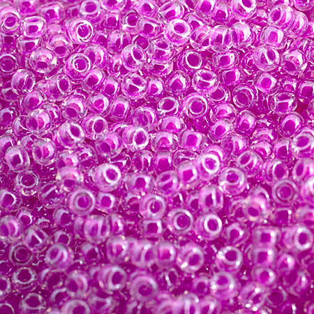 Miyuki Seed Bead 11/0 Color Lined Purple Luminous Neon Color - 22g Vials