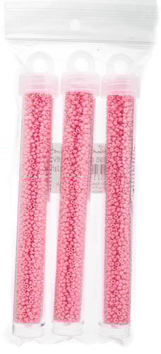Miyuki Seed Bead Classic Pink Opaque Duracoat - 22g Vials