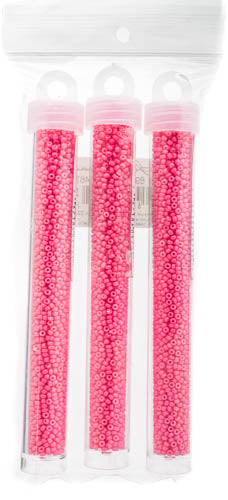 Miyuki Seed Bead Bubblegum Pink Opaque Duracoat - 22g Vials