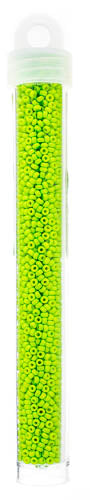 Miyuki Seed Beads Bright Lime Opaque Duracoat - 22g Vials
