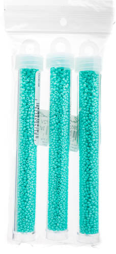 Miyuki Seed Bead Aquamarine Opaque Duracoat - 22g Vials