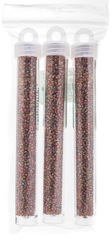 Miyuki Seed Bead 11/0 Transparent Light Topaz Picasso - 22g Vials