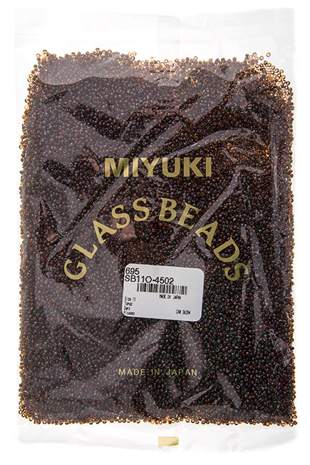 Miyuki Seed Bead 11/0 Transparent Dark Topaz Picasso 250g