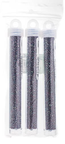 Miyuki Seed Bead 11/0 Transparent Flame Red Picasso - 22g Vials