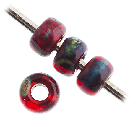 Miyuki Seed Bead 11/0 Transparent Ruby Picasso - 22g Vials