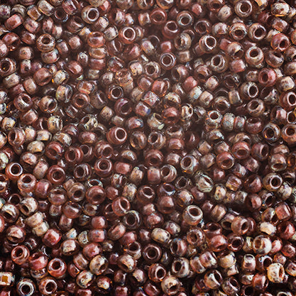 Miyuki Seed Bead 11/0 Transparent Light Smoky Topaz Picasso - 22g Vials