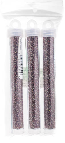 Miyuki Seed Bead 11/0 Transparent Light Smoky Topaz Picasso - 22g Vials