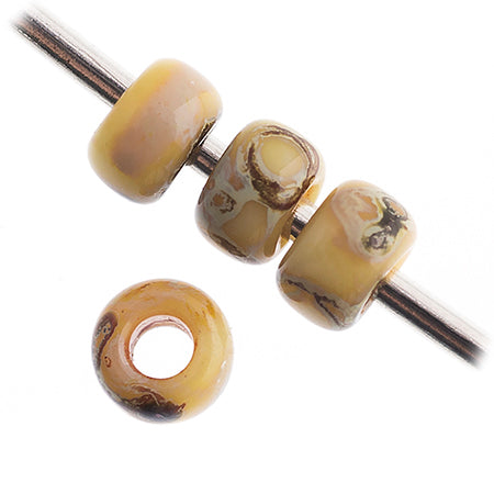 Miyuki Seed Bead Opaque Yellow Picasso - 22g Vials