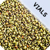 Miyuki Seed Beads Opaque Chartreuse Picasso - 22g Vials
