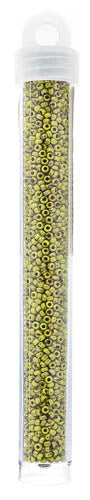 Miyuki Seed Beads Opaque Chartreuse Picasso - 22g Vials