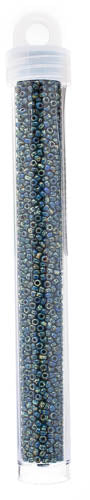 Miyuki Seed Bead 11/0 Opaque Dark Teal Picasso - 22g Vials