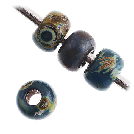 Miyuki Seed Bead 11/0 Opaque Dark Teal Picasso - 22g Vials