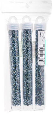Miyuki Seed Bead 11/0 Opaque Dark Teal Picasso - 22g Vials