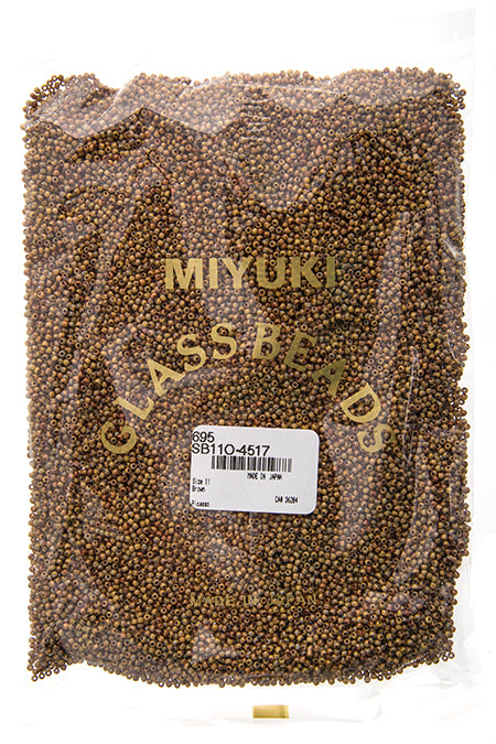 Miyuki Seed Beads Opaque Brown Picasso 250g