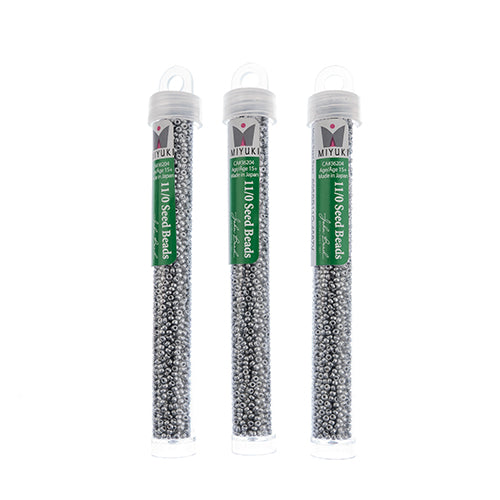 Miyuki Seed Beads Aluminum/Silver - 22g Vials