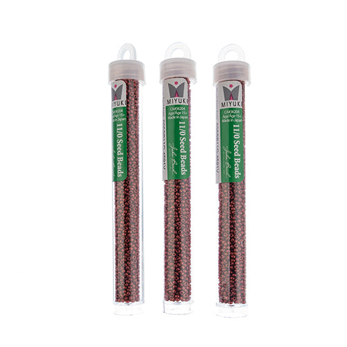 Miyuki Seed Beads Metallic Lava Red - 22g Vials