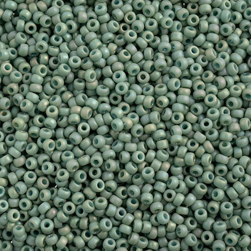 Miyuki Seed Beads Frosted Glazed/Rainbow Green Mint Matte AB 250g 250g