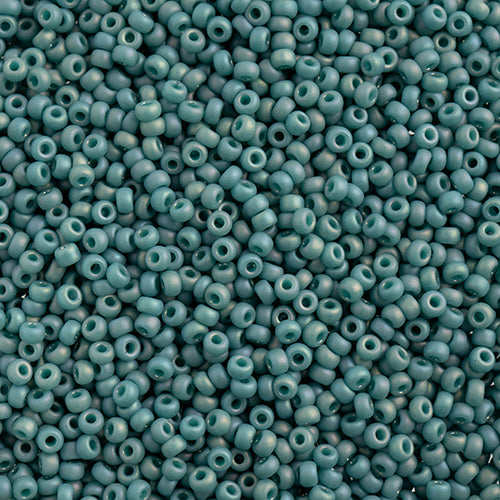 Miyuki Seed Beads Frosted Glazed/Rainbow Arctic Blue Matte AB - 22g Vials