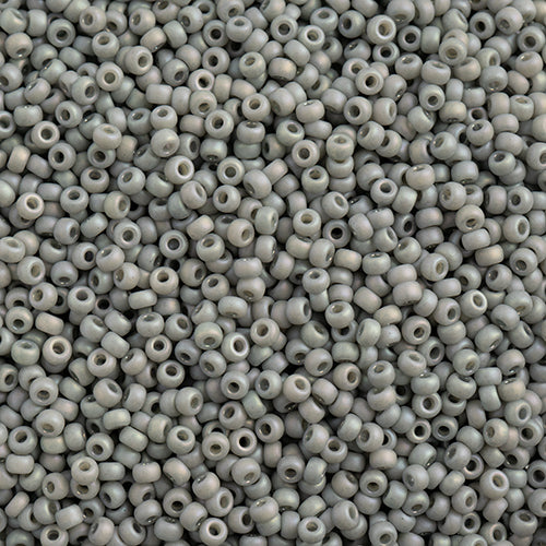 Miyuki Seed Beads Frosted Glazed/Rainbow Grey Matte AB - 22g Vials
