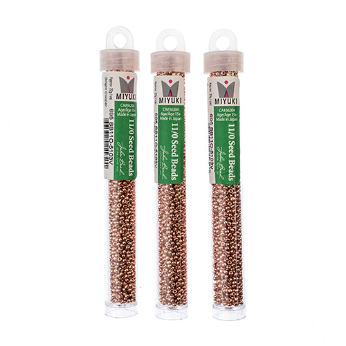 Miyuki Seed Bead 11/0 Duracoat Galvanized Bright Copper - 22g Vials
