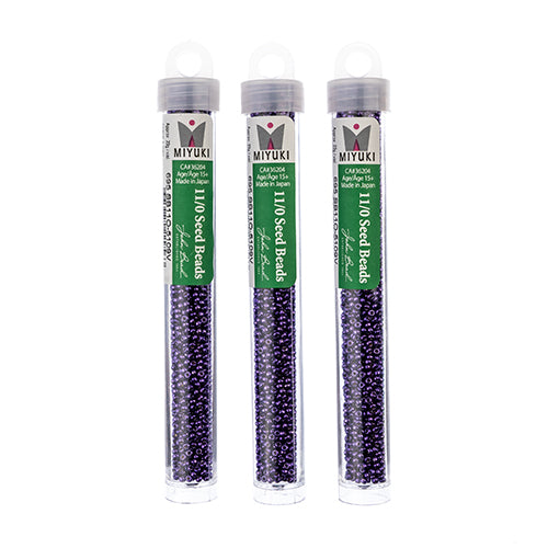 Miyuki Seed Bead 11/0 Duracoat Galvanized Dark Lilac - 22g Vials