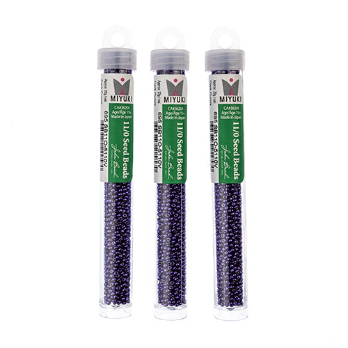 Miyuki Seed Bead 11/0 Duracoat Galvanized Dark Purple - 22g Vials