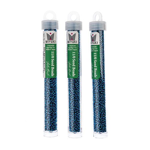 Miyuki Seed Bead 11/0 Duracoat Galvanized Light Sapphire - 22g Vials