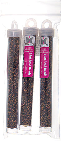 Miyuki Seed Beads Dark Topaz Silver Lined - 22g Vials