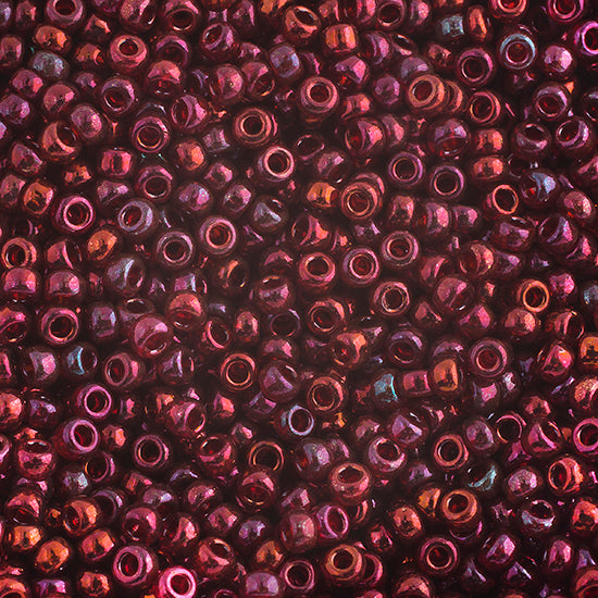 Miyuki Seed Bead 11/0 Burgundy Gold Luster - 22g Vials
