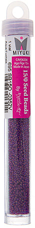 Miyuki Seed Beads Aqua Fuchsia Lined Luster - 22g Vials