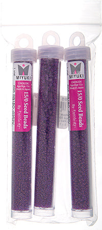 Miyuki Seed Beads Aqua Fuchsia Lined Luster - 22g Vials