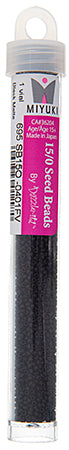 Miyuki Seed Beads Opaque Black Matte - 22g Vials