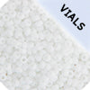 Miyuki Seed Beads Opaque Chalk White Matte - 22g Vials