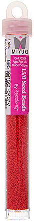 Miyuki Seed Beads Opaque Red Vermillion - 22g Vials