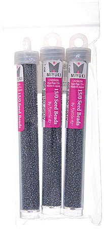 Miyuki Seed Beads Gunmetal - 22g Vials