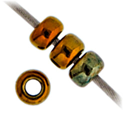 Miyuki Seed Beads Light Bronze Iris/AB Metallic - 22g Vials