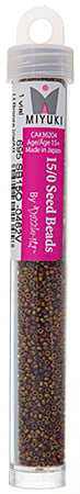 Miyuki Seed Beads Light Bronze Iris/AB Metallic - 22g Vials