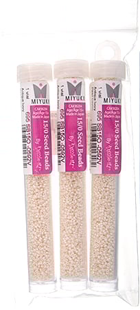 Miyuki Seed Beads Ceylon Antique Ivory Pearl - 22g Vials