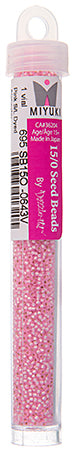 Miyuki Seed Beads Pink Dyed Alabaster Silver Lined - 22g Vials