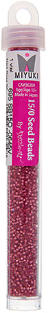 Miyuki Seed Beads Dark Rose Dyed Alabaster Silver Lined - 22g Vials