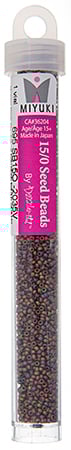 Miyuki Seed Beads Green Pink Opaque AB Metallic Matt Luster - 22g Vials