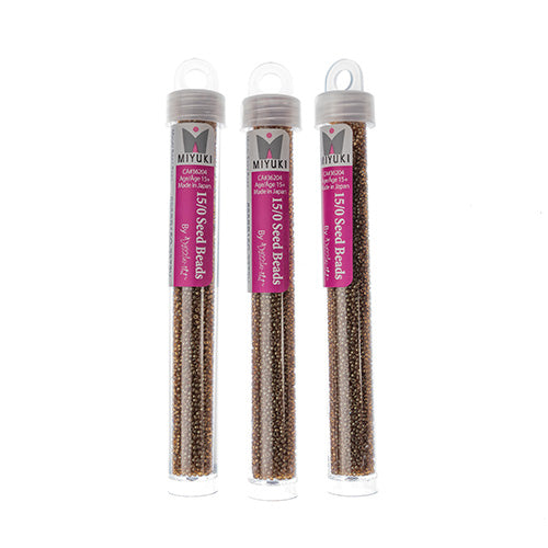 Miyuki Seed Beads Sandy Brown Opaque - 22g Vials