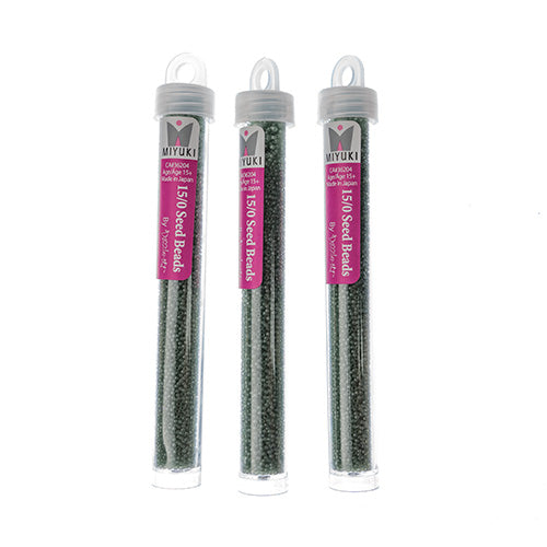 Miyuki Seed Beads Dark Sea Green Opaque - 22g Vials